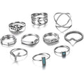 Fashion Silver Jewelry Ring Set DIY Set Personality Set for Women MegaBDM