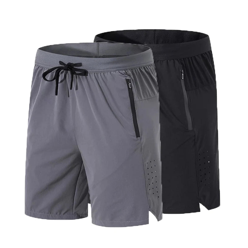 Running Shorts Men Nylon Quick Dry GYM Fitness Jogging Workout Short Men Sports Shorts