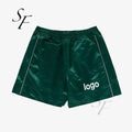 Custom MEN 100% Nylon Satin Boxers Underwear Casual Luxury Loungewear Black Satin Short With Elastic Waist Band