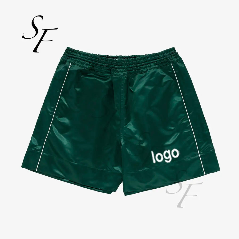 Custom MEN 100% Nylon Satin Boxers Underwear Casual Luxury Loungewear Black Satin Short With Elastic Waist Band