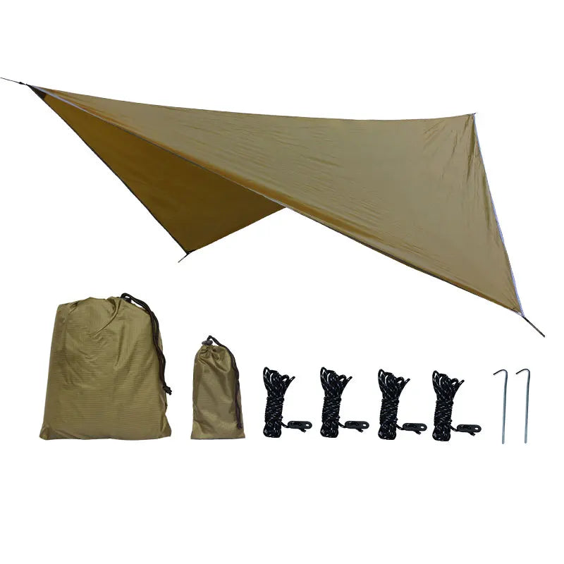 Wholesale Multifunctional Lightweight PU 2000mm Waterproof 360*290cm Rain Fly Tarp Shelter for Outdoor Traveling