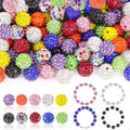 Clay Colorful Full Diamond Ball 10mm Cheap Wholesale Rhinestone Beads Disco Ball Jewelry Necklace