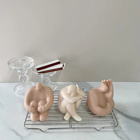 Diy Handmade Decoration Scented Human Figure Candle Abstract Aromatherapy Fat Body Candle Silicone Mold