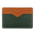 Good Price Custom Logo V Shaped Vegetable Tanned Leather ID Card Holder for Business Men