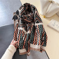 Cashmere Women Winter Scarf Pashmina Shawls Thick Luxury  Double Side Print Scarves Brand Warm Lady Blanked Wraps