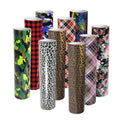 Factory Easyweed High Temperature Film Heat Transfer Vinyl Rolls for T-shirts with Leopard Checkers Pattern