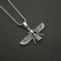 Fashion Punk Hip Hop Jewelry Stainless Steel Persian Zoroastrianism Necklace