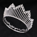 Miallo New Korean Bridal Round Crown Tiaras Alloy Rhinestone Diadema Wedding Hair Accessories Headwear