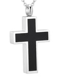 Enamel Cross Stainless Steel Ash Cremation Keepsake Urn Pendant Cross Charm Necklace Memorial Jewelry Enamel Cremation Ashes Urn