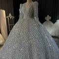 Jancember XS011 Shiny Luxury Elegant Beaded Wedding Gowns Dresses for Women