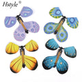 Funny DIY 3D Butterfly Bookmarks Flying Magic Butterfly Tricks Stress-Reducing Toys Foldable Butterfly Page Clip SD2443