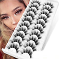 3d Eyelash False Eyelashes Fluffy Faux Mink Lashes 8D Wispy Lashes 10 Pairs Pack Dramatic Long Thick Volume Eyelashes