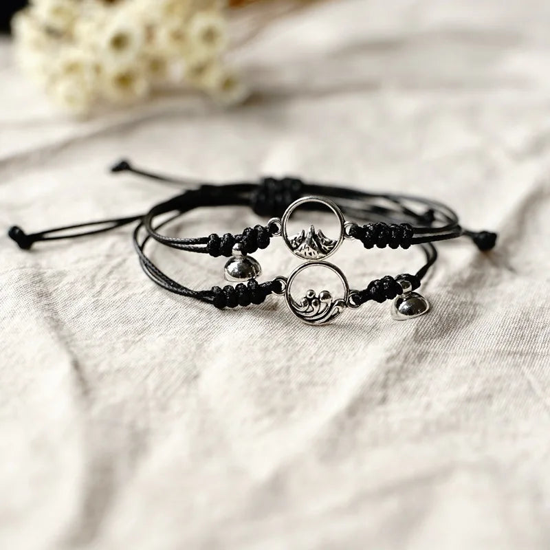Couple Hand Rope a Pair of Hand Woven Lover Bracelets Male and Female Students Commemorative Gifts Wholesale