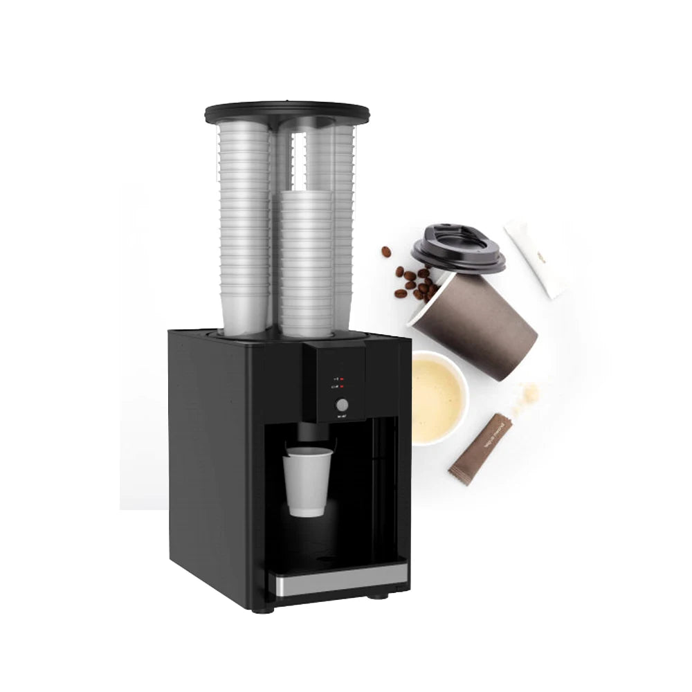 One Key Operate 250ml-420ml Solo Paper Cup Dispenser 120 Pieces Large Cup Barrel Electric Automatic Cup Holder Dispenser Storage