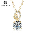 Wholesale New Arrival Bridal Wedding GRA 925 Sterling Silver Round Cut 6.5mm 1.0ct VVS1 Moissanite Pendant Necklace for Women