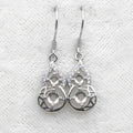 Sterling Silver 3mm+4mm Semi Mount Hook Earrings Empty Support Blank Claws Setting S925 Base Without Center Stone for DIY Inlay