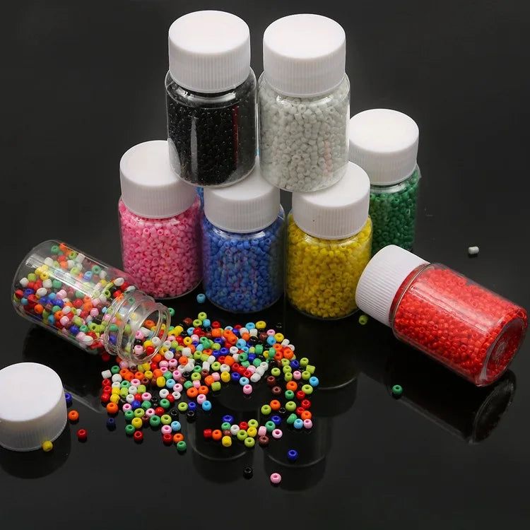 30g/ Bottle 21 Colors Mini Seed Beads  2mm Glass Seed Beads with Plastic Box