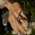 Vintage Geometric Irregular Big Hollow Women Rings for 925 Sterling Silver Fine Jewelry