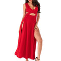 New Women's Peplum Maxi Dress Drop Shoulder Jersey Mermaid Dress Solid Long Plus Size XXL Short Vestido Mono for Mujer E60230