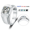 Celebrity Men Jewelry 9mm Moissanite Diamonds Ring for Man Engagement 925 Sterling Silver Men Ring MegaBDM