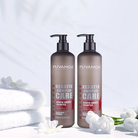 PUVANOA Castor Oil Shampoo Organic Hair Hydrating Shampoo Keratin Collagen Shampoo and Conditioner