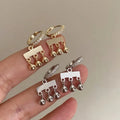 New Arrival Fashion Earring Classic Gold Plated Tassel Zircon Earrings for Women Wedding Daily