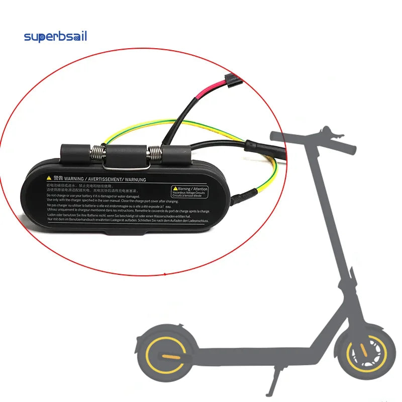 Superbsail Charing Port Base Assembly for Ninebo MAX G30 KickScooter Smart Electric Scooter Skateboard Charing Port Replacement