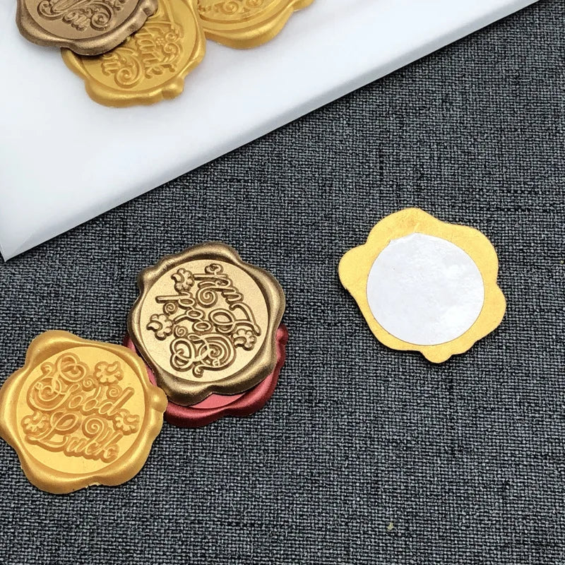 Self Adhesive Wax Seal Sticker Envelope Seal Stickers 3m Custom logo