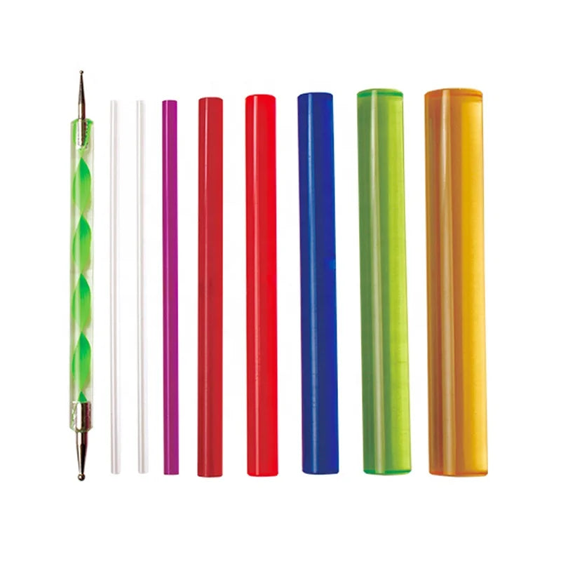 Ariste 28044 9-Piece Dot Painting Tools Set with Acrylic Sticks Mandala Designs for Art Sculpture & Pottery Polymer Clay