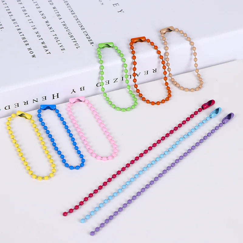 Multi Colors Beaded Chains 2.4mm 12cm Bead Ball Chain