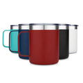 Custom 14oz Double Wall Vacuum Insulated Travel Stainless Steel With Handle Mug Cups for Tea Wholesale Printed Camping Coffee