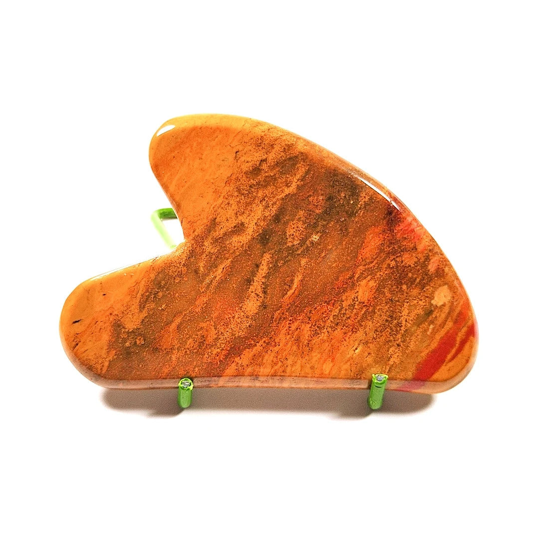 HY Hot sale massage stone natural mookaite jasper beauty heart gua sha scraping massage tools