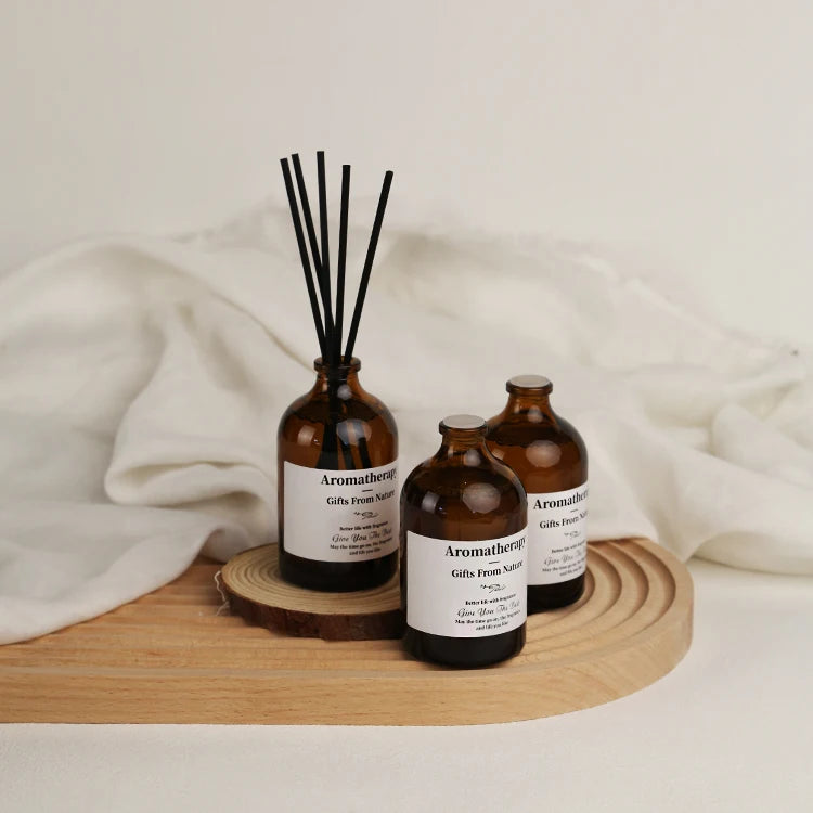 Nordic Home Decor Air Freshener for Gift Present Glass Bottle Fireless Aromatherapy Essential Diffuser Fragrance