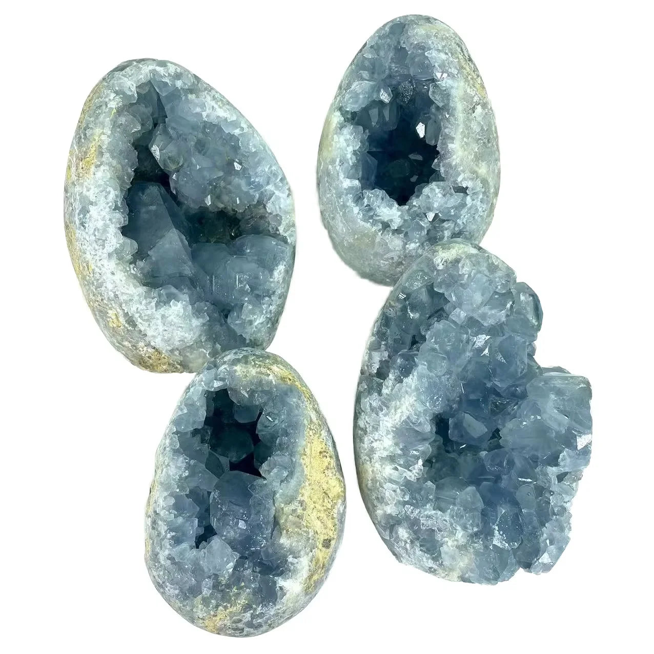 Wholesale Price New Arrival Crystal Healing Stones Blue Celestite Druzy Raw Stone for Decoration