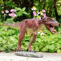 Realistic T-Rex Dinosaur Resin Figurine Hand-painted Lifelike Artistic Design Fashion Outdoor Garden Statue Business Gift