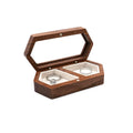 Luxury Jewellery Packaging Ear Ringbox Wood Double Ring Box Double Ring Box Wooden Ring Boxes for Sale