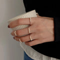 Vintage-inspired Cultured Pearl Finger Ring for Females Simple yet Stylish Ball-shaped Opening Finger Ring Trend