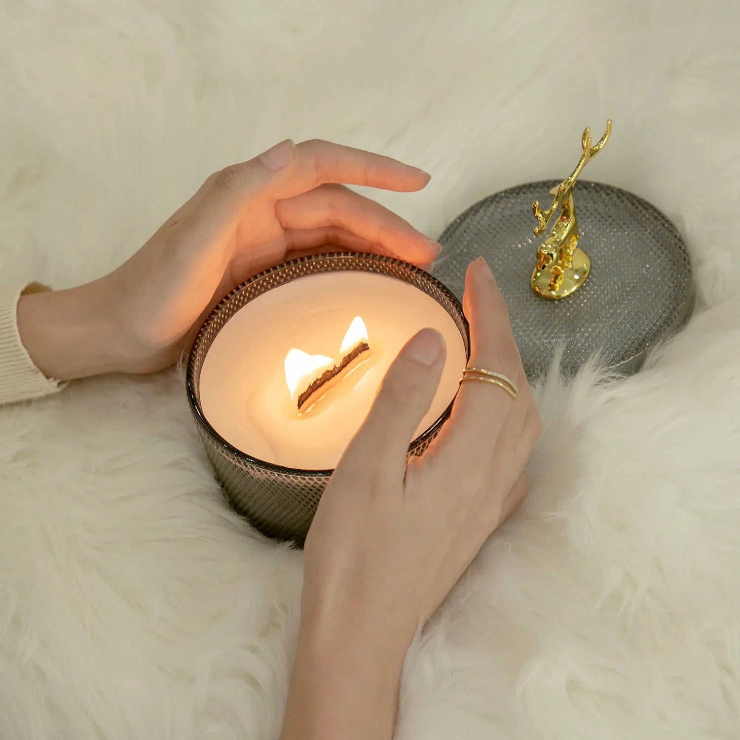 Luxury Aroma Candle Gift Set Professional Custom Crystal Dome Cover Frosted Glass Jar Scented Candle