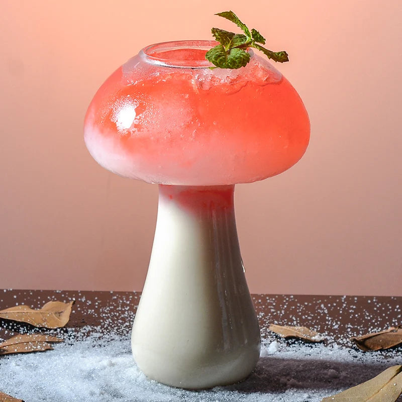 250ML Mushroom Cocktail Glass Cup Clear Beer Cold Drinks Cola Juice Milk Tea Glasses Dessert Coffee Cups Party Bar Drinkware