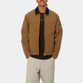 Custom logo Winter High Weight Boxy Fit Corduroy Collar Quilted Cotton Lined Detroit Canvas Jacket Mens