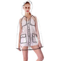 2023 New Fashion Women's Transparent Thick Plastic Waterproof Windproof Hiking for Outdoor Travel Raincoat