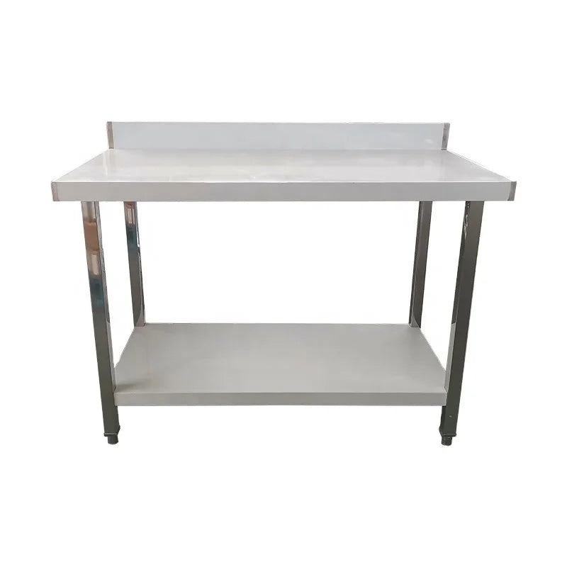 Non-free Shipping Product Fish Cleaning Table Stainless Steel Work Table with Splashback for Outdoor Use