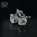.25 0.5 1 2 4 5 Carat Moissanite Earring Stud Iced Out Round Cut Screw Back Silver 10k 14k Gold Vvs Diamond Fine Jewelry Earring MegaBDM