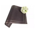 Classic PVC Oval Checkered Dining Table Mat Strip Home Kitchen Accessories with Heat Resistant Top Placemat