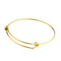 55mm 60mm 65mm Wholesale Custom Gold Stainless Steel Alex Extensible Wire Bracelet Bangle Twisted Bracelet Make Jewelry