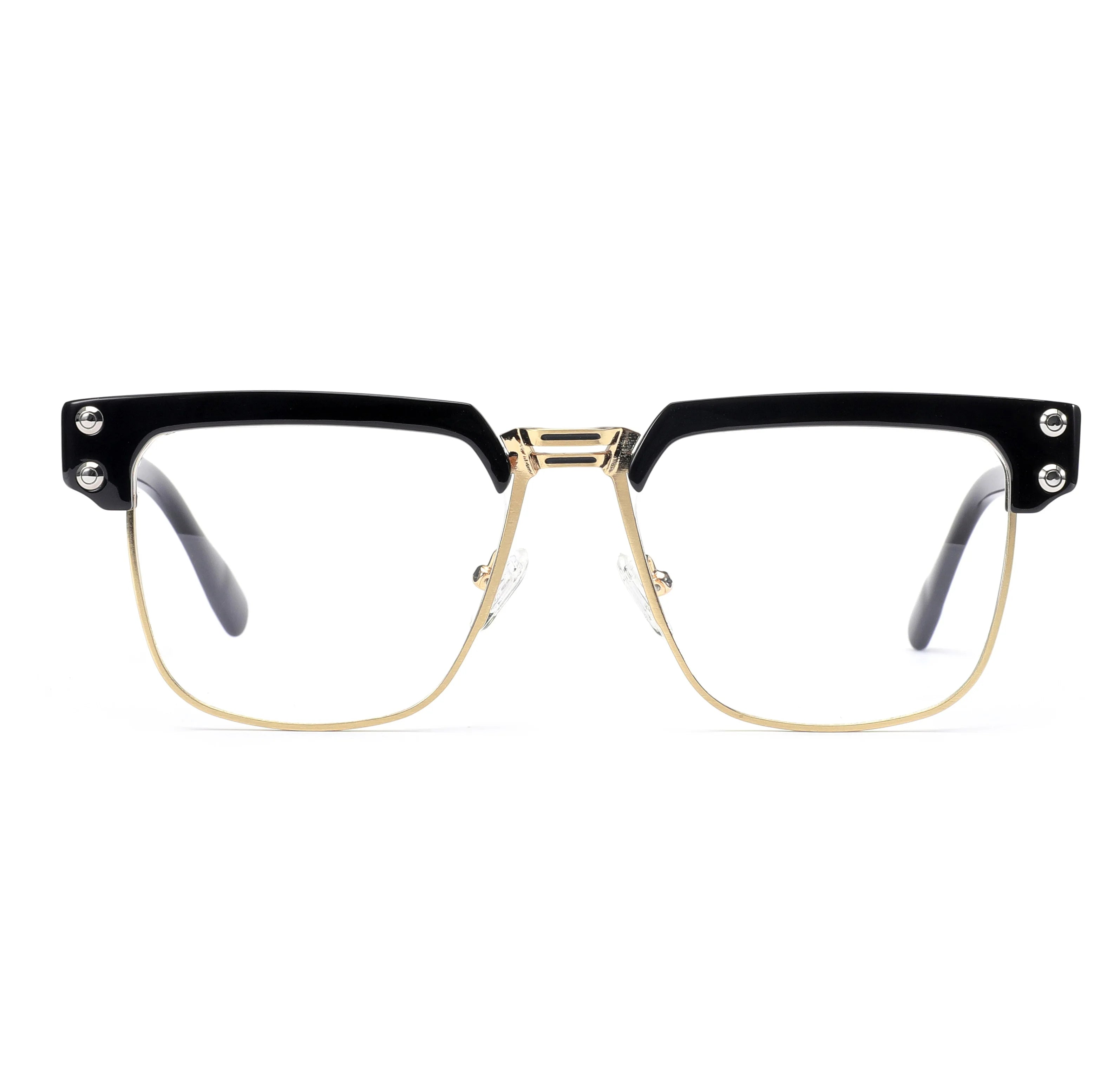 New Anti-blue Light Glasses Square Frame Flat Mirror Glasses Frame Men's and Women's Myopia Glasses