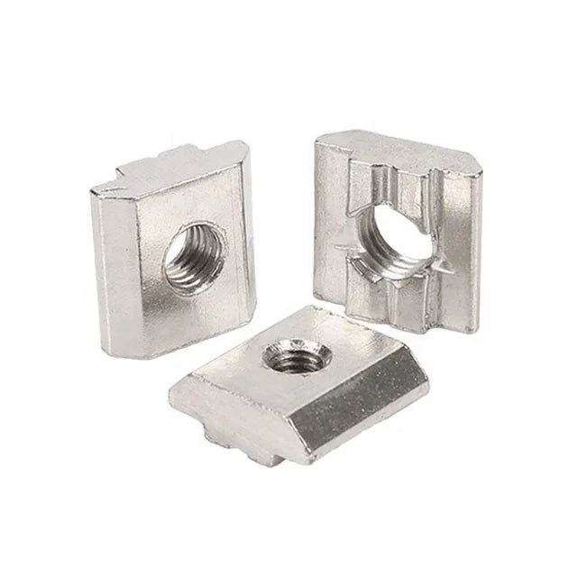 Heavy-Duty Stainless Steel 8-Slot T-Slot Slide-in Nut M4 M5 M6 M8 for 3030 Aluminum Profile Extrusion
