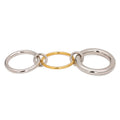 J&D Jewelry Three Pairs a Set of Gold Steel Pigmented Ring 18K PVD Gold Plated Stainless Steel Design