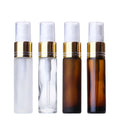 Small Portable Travel  Cosmetic Packaging 10ml Frosted Matte Transparent Amber Perfume Glass Spray Bottle