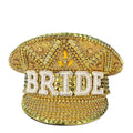 Novelty Bridal Hat for Bachelorette Parties  Weddings Rhinestone Sequin Captain festival sequin party hats cosplay costume hats